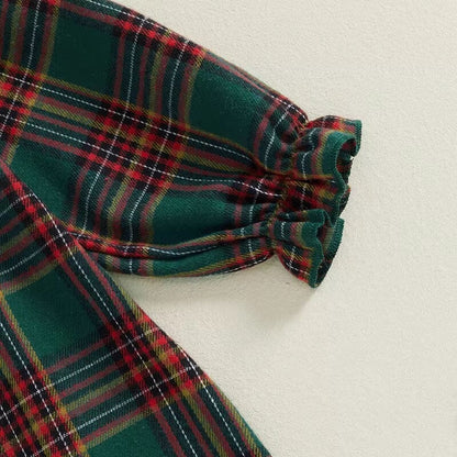 Christmas Vintage Plaid Toddler Dress