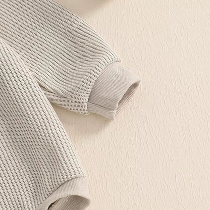 Long Sleeve Baseball Ribbon Baby Bodysuit