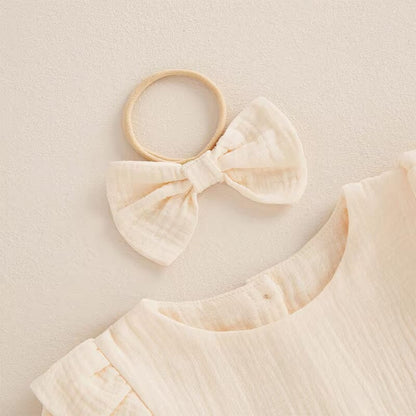 Long Sleeve Solid Ruffled Toddler Dress