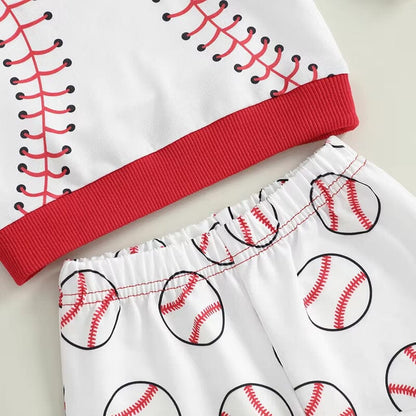 Long Sleeve Baseball Baby Set