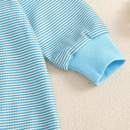 Long Sleeve Striped Golf Baby Jumpsuit