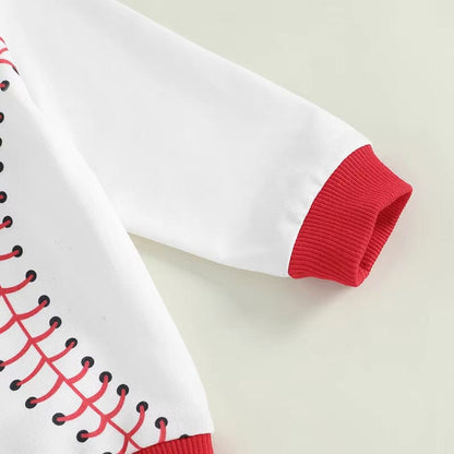 Long Sleeve Baseball Baby Set