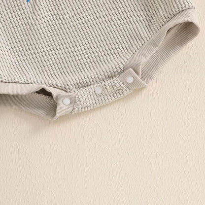 Long Sleeve Baseball Ribbon Baby Bodysuit