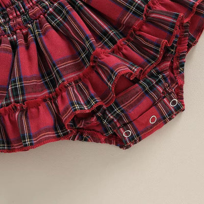 Christmas Plaid Baby Romper