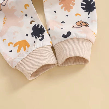 Long Sleeve Dino Leaves Baby Set