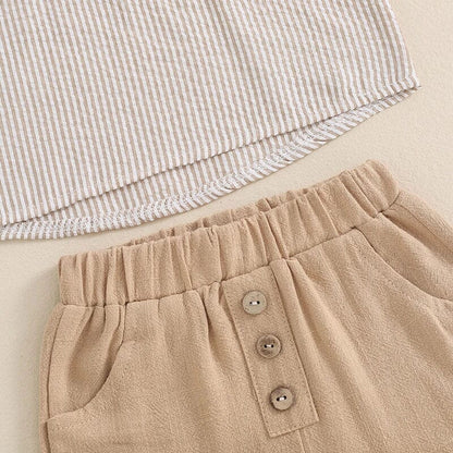 Short Sleeve Striped Toddler Set