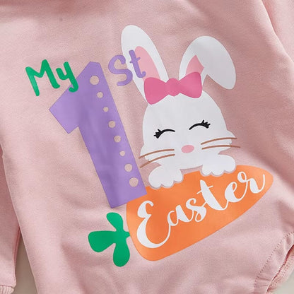 My First Easter Hooded Baby Bodysuit