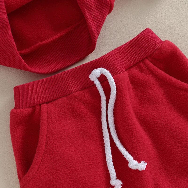 Long Sleeve Red Santa Baby Set
