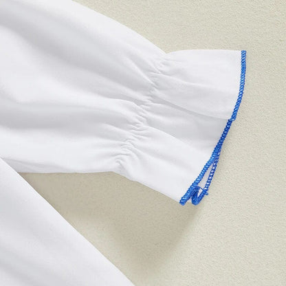 Long Sleeve Plaid Overall Toddler Set