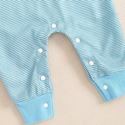 Long Sleeve Striped Golf Baby Jumpsuit