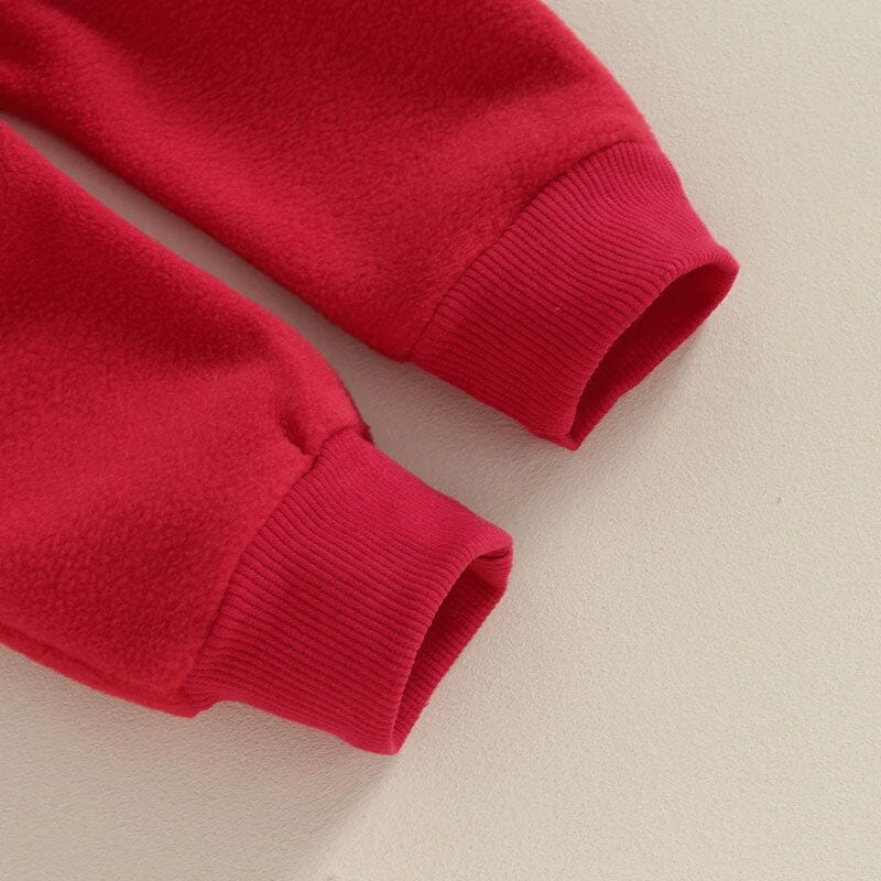 Long Sleeve Red Santa Baby Set