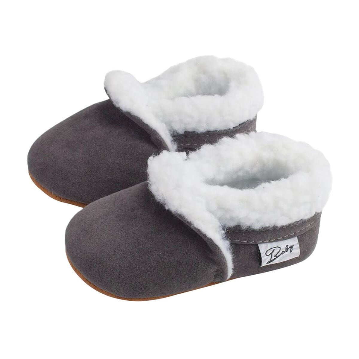 Solid Plush Baby Shoes