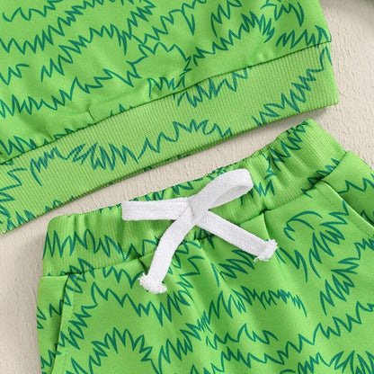 Long Sleeve Grinch Heart Baby Set