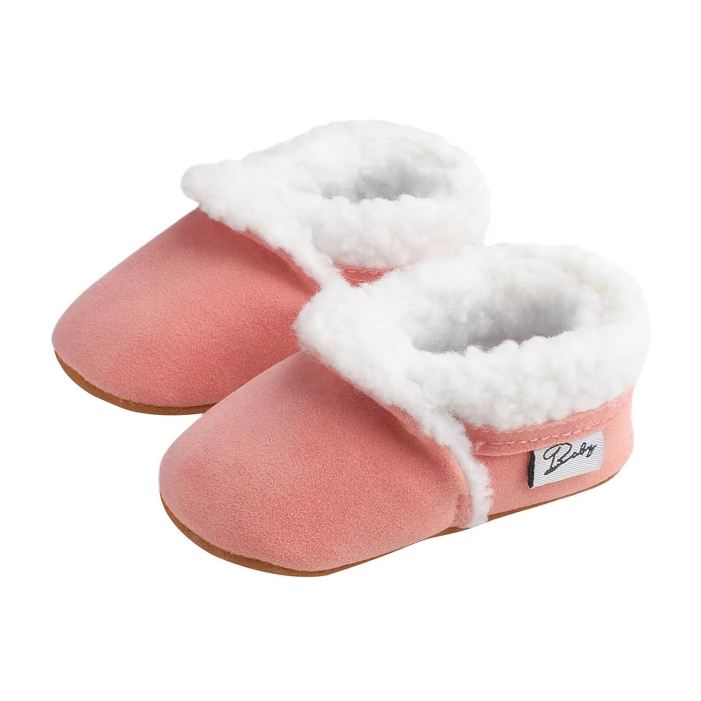 Solid Plush Baby Shoes