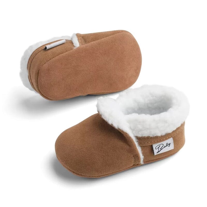 Solid Plush Baby Shoes