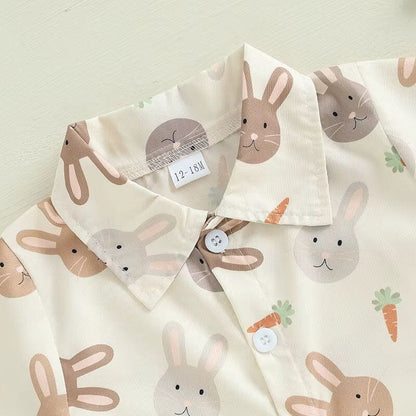 Bunny Shirt Solid Shorts Toddler Set
