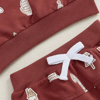 Long Sleeve Christmas Baby Set