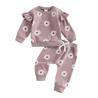 Long Sleeve Daisy Ruffles Baby Set