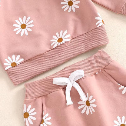 Long Sleeve Daisy Ruffles Baby Set