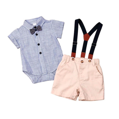 Gentleman Suspenders Baby Set