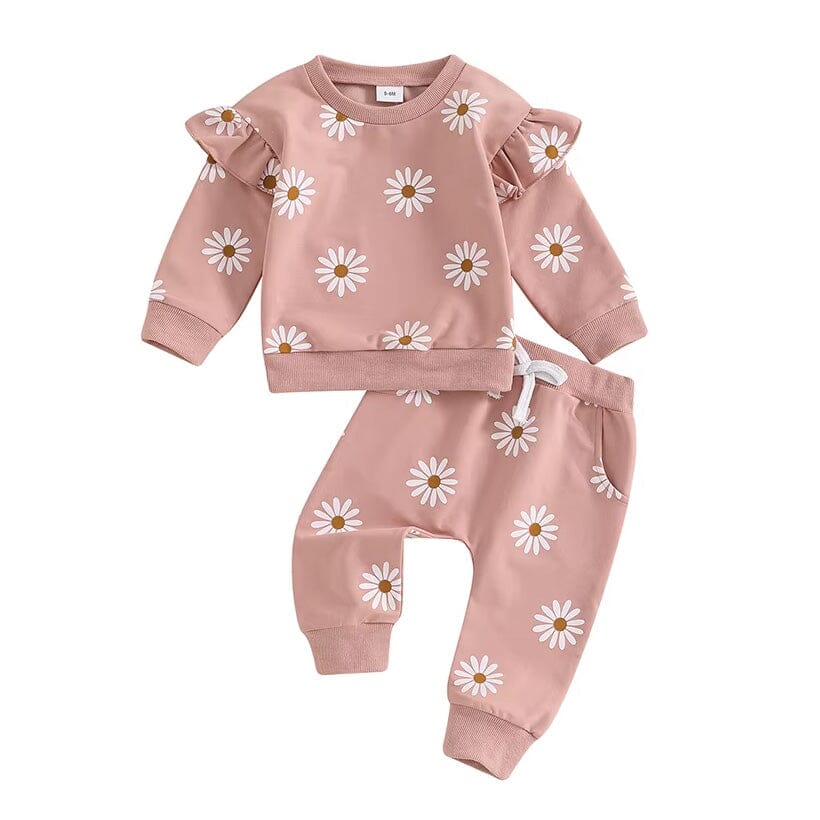 Long Sleeve Daisy Ruffles Baby Set