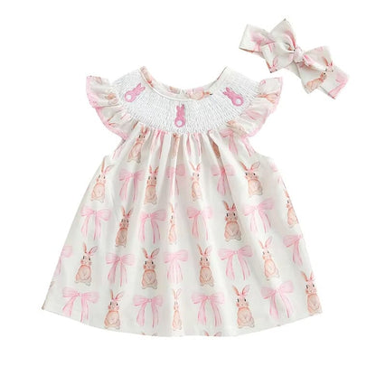 Fly Sleeve Easter Toddler Dress