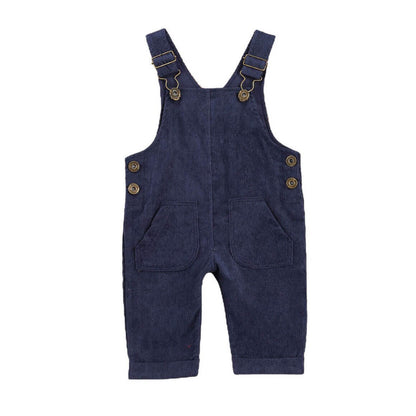 Solid Corduroy Baby Jumpsuit