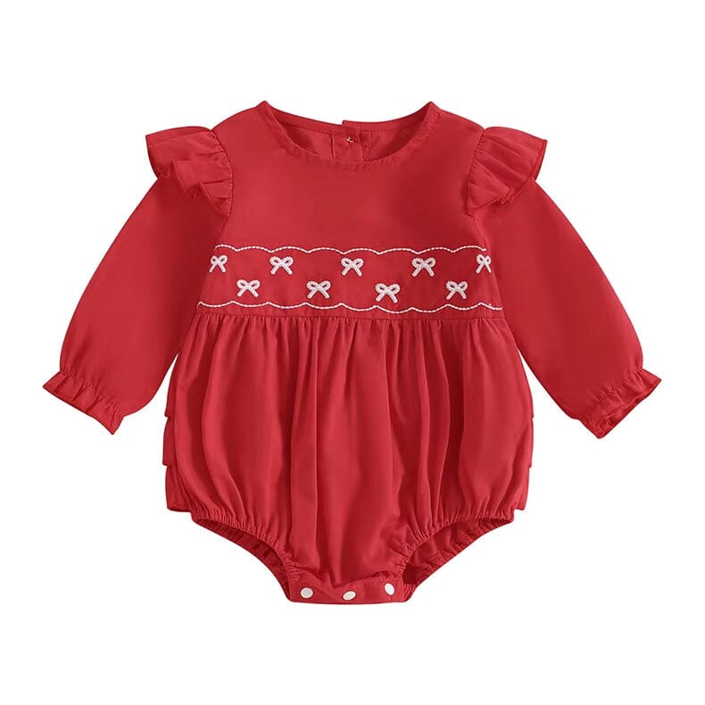 Long Sleeve Collar Valentine's Day Romper