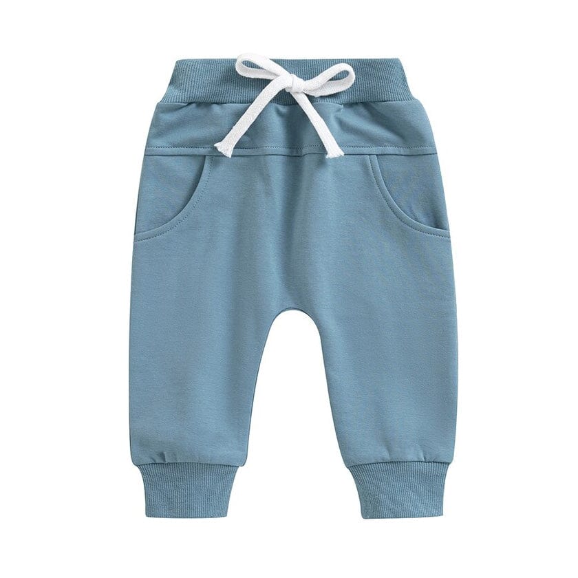 Solid Pockets Baby Pants