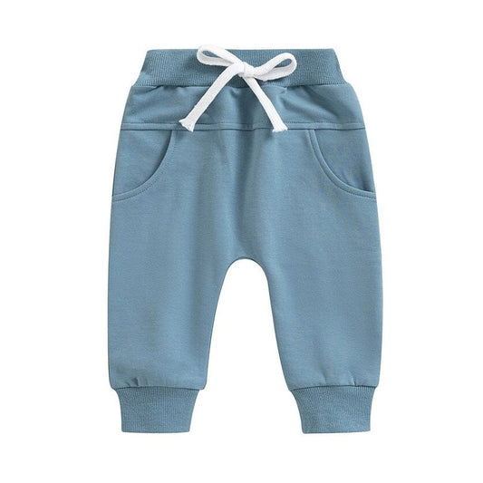Solid Pockets Baby Pants