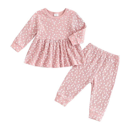 Long Sleeve Flowers Toddler Set