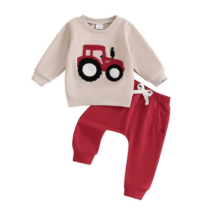 Long Sleeve Tractor Baby Set