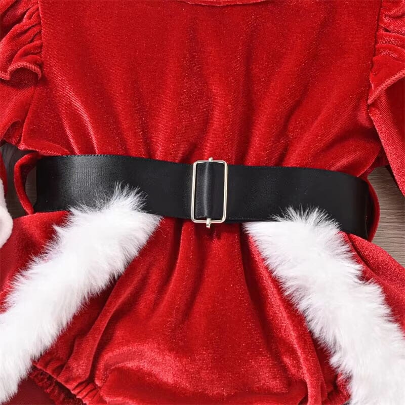Long Sleeve Velvet Christmas Baby Costume