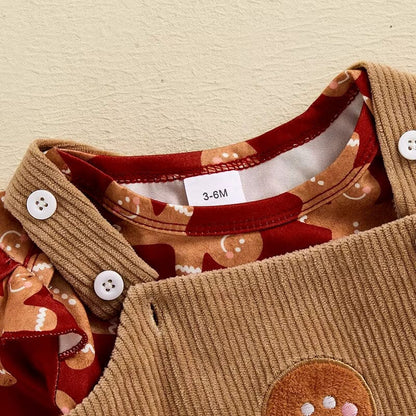 Gingerbread Corduroy Baby Set