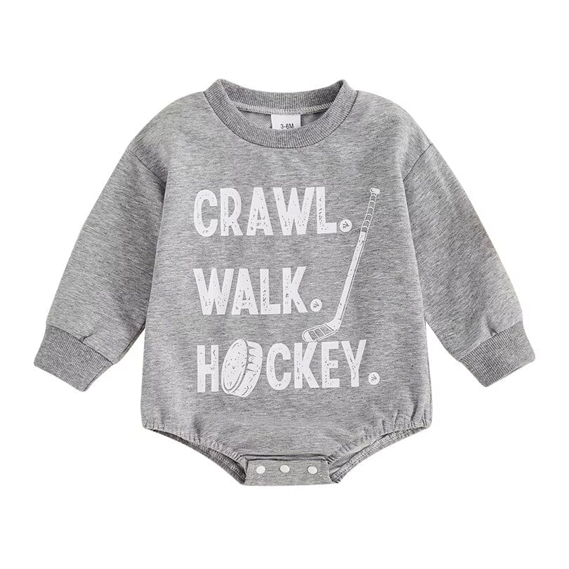 Crawl Walk Hockey Baby Bodysuit