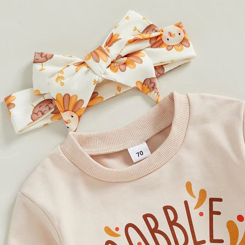 Long Sleeve Gobble Til You Wobble Baby Set