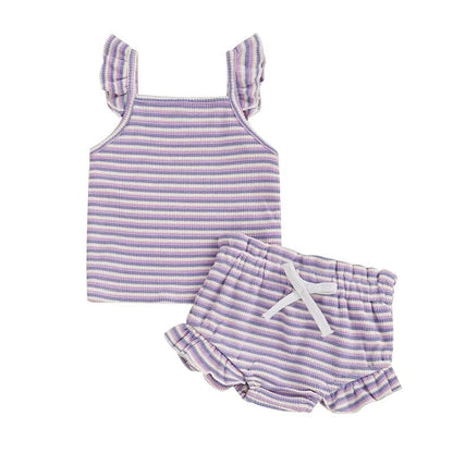 Fly Sleeve Striped Baby Set