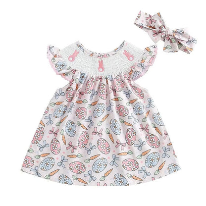 Fly Sleeve Easter Toddler Dress