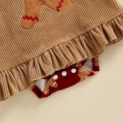 Gingerbread Corduroy Baby Set