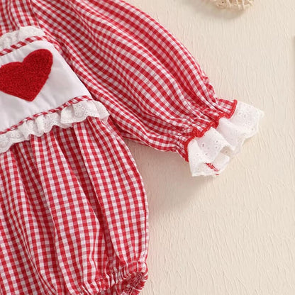 Vintage Valentine's Day Baby Romper