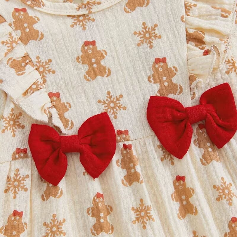 Gingerbread Bows Baby Jumpsuit