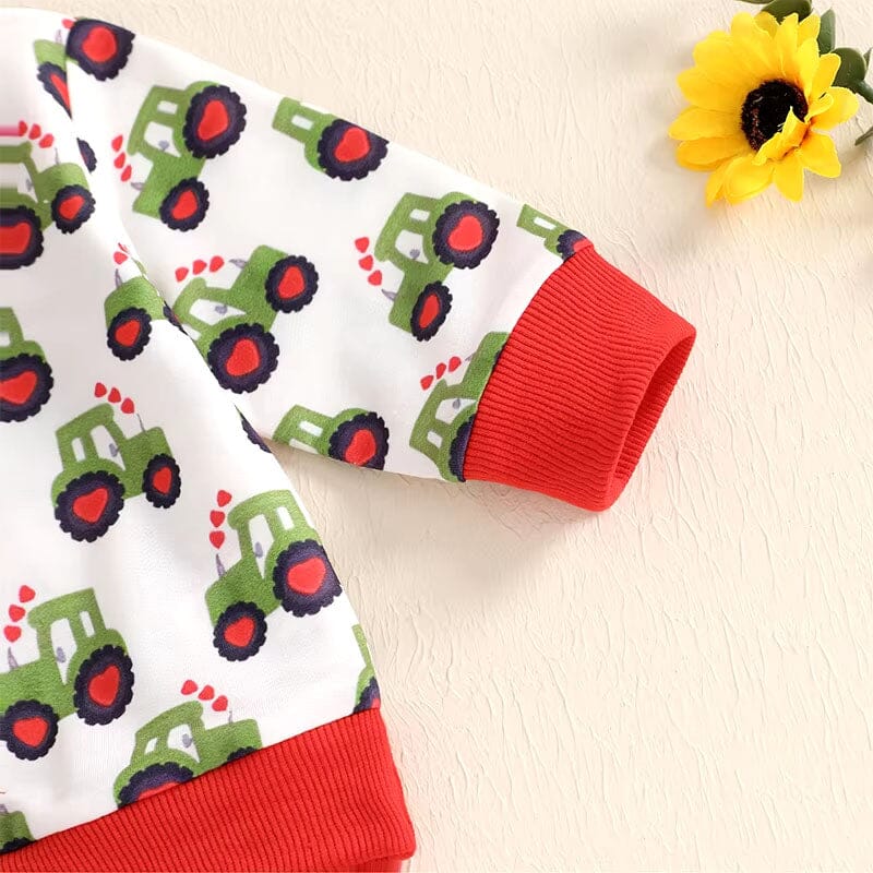 Valentine’s Day Tractor Baby Set