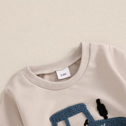 Long Sleeve Tractor Baby Set