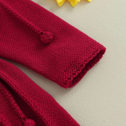 Long Sleeve Knit Christmas Toddler Dress