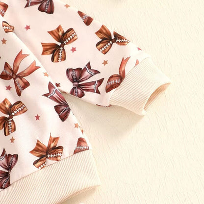 Long Sleeve Bows Stars Baby Set