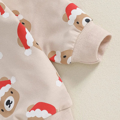 Long Sleeve Christmas Bear Baby Set