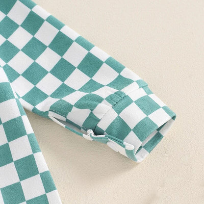Long Sleeve Checkered Toddler Jacket