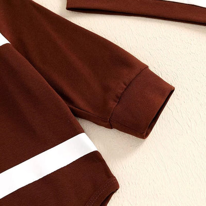 Long Sleeve Striped Football Baby Set