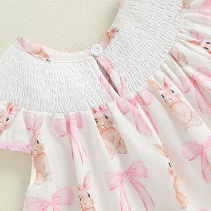 Fly Sleeve Easter Toddler Dress
