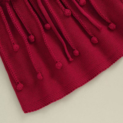 Long Sleeve Knit Christmas Toddler Dress